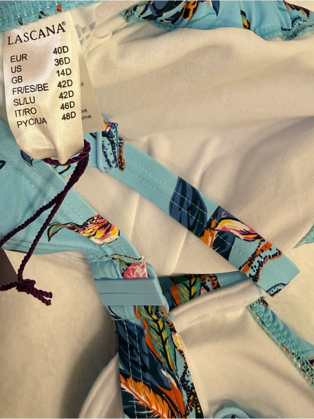 Lascana Women's Hibiscus Print Underwire Bikini Top & Bikini Bottoms NWT - Picture 14 of 16